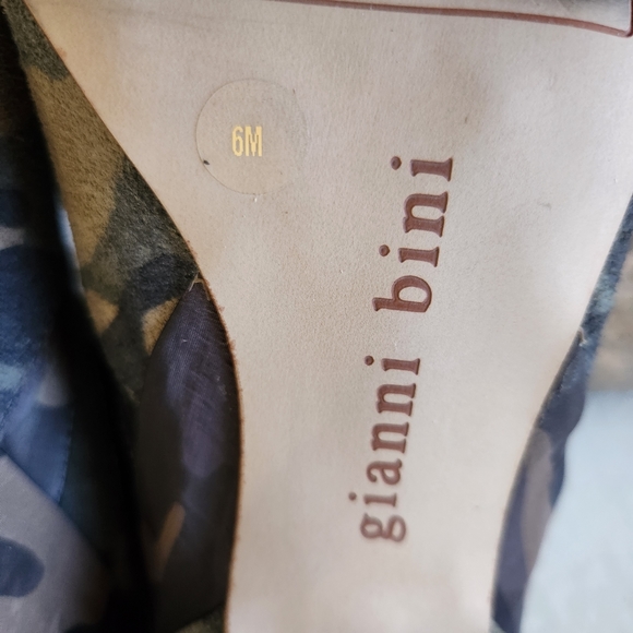 GIANNI BINI Jarret Green/Black Camo Print Suede Lace-up Booties Size 6 - Picture 6 of 16